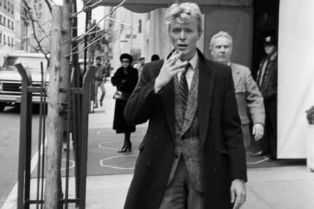 David Bowie outside the Carlyle Hotel, NYC