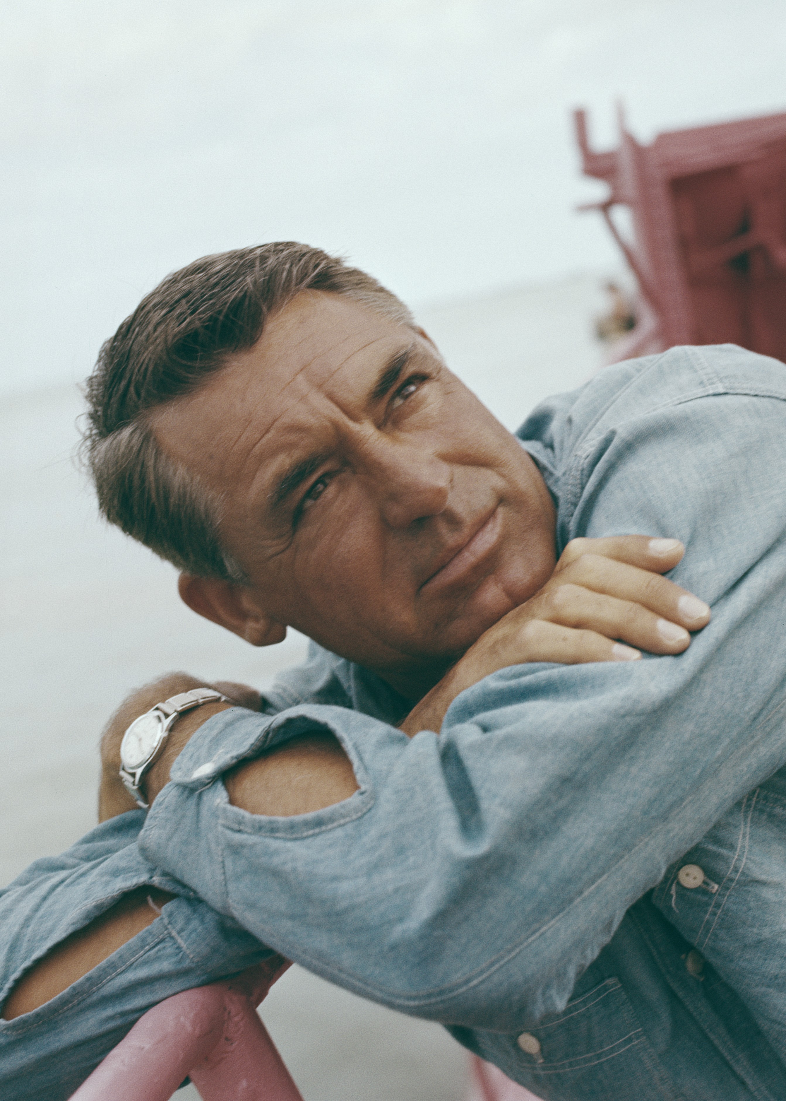 Actor Cary Grant (1904 - 1986) on the deck of a ship, circa 1955. (Photo by Archive Photos/Getty Images)