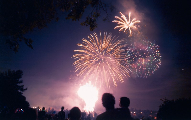 People Watching Fireworks