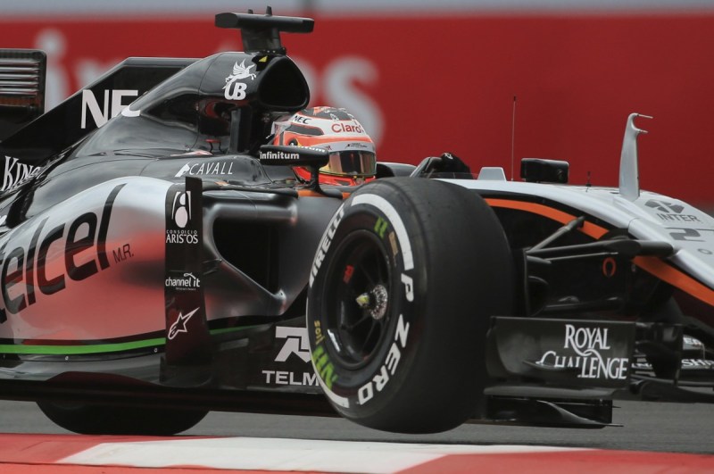 MEXICO CITY, MEXICO - OCTOBER 30: Niko Hulkenberg of Germany and Force India Mercedes drives during a practice session prior the Formula 1 Grand Prix of Mexico at Hermanos Rodriguez Circuit on October 30, 2015 in Mexico City, Mexico. (Photo by Hector Vivas/LatinContent/Getty Images)