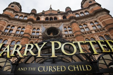 LONDON, ENGLAND - JUNE 08: A general view of The Palace Theatre, following the first preview of the Harry Potter and The Cursed Child play last night, on June 8, 2016 in London, England. The new Harry Potter play follows on from the British author J.K. Rowling's acclaimed series of books about a boy wizard. (Photo by Jack Taylor/Getty Images)