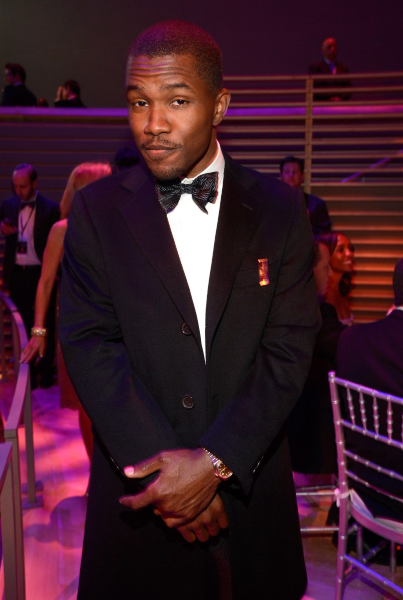 NEW YORK, NY - APRIL 23: Frank Ocean attends TIME 100 Gala, TIME'S 100 Most Influential People In The World at Jazz at Lincoln Center on April 23, 2013 in New York City. (Photo by Kevin Mazur/WireImage for TIME)