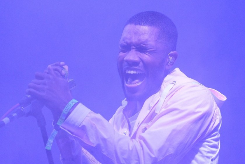 MANCHESTER, TN - JUNE 14: Artist Frank Ocean performs during the 2014 Bonnaroo Music & Arts Festival on June 14, 2014 in Manchester, Tennessee. (Photo by Jason Merritt/Getty Images)