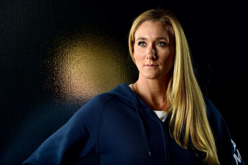 LOS ANGELES, CA - NOVEMBER 17: Beach volleyball player Kerri Walsh Jennings poses for a portrait at the USOC Rio Olympics Shoot at Quixote Studios on November 17, 2015 in Los Angeles, California. (Photo by Harry How/Getty Images)