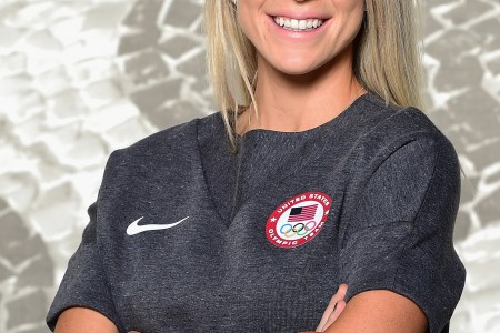 LOS ANGELES, CA - NOVEMBER 17:  Soccer player Julie Johnston poses for a portrait at the USOC Rio Olympics Shoot at Quixote Studios on November 17, 2015 in Los Angeles, California.  (Photo by Harry How/Getty Images)