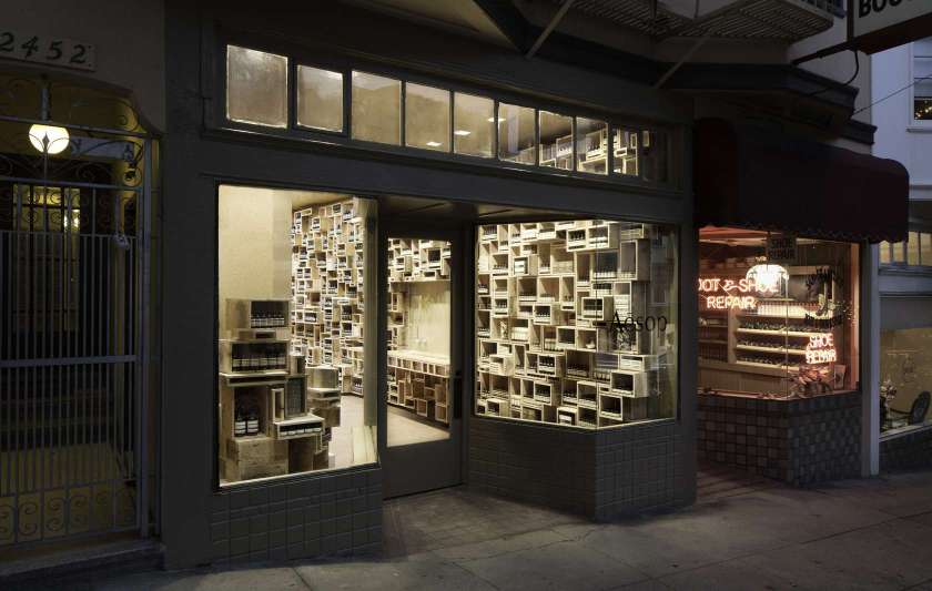 Aesop's interior in San Fransisco, California (NADAAA, Inc.)