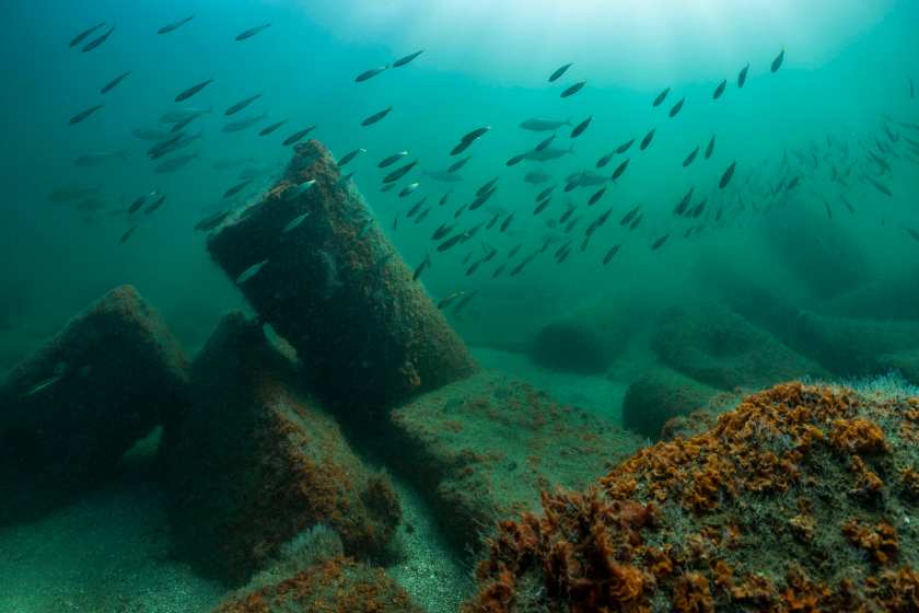 The ruins of antique Canopus were located at some 2km east of the western fringe of the Nile delta, in Aboukir Bay. (Franck Goddio / Hilti Foundation)