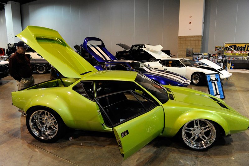 A 1972 DeTomaso Pantera on display at the 15th annual Rocky Mountain Rod and Custom Car Show at the Colorado Convention Center Friday afternoon. The show features over 500 cars, trucks and motorcycles from around the nation that are competing for a $5000 "Creme de la Chrome Award," a first for the show. The show runs through this Sunday at the Convention Center. Andy Cross, The Denver Post (Photo By Andy Cross/The Denver Post via Getty Images)