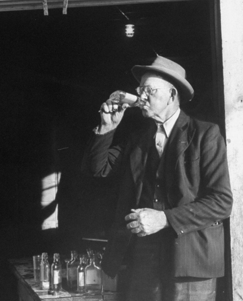 Tasters testing whiskey at the Jack Daniels distillery. (Photo by Ed Clark/The LIFE Picture Collection/Getty Images)