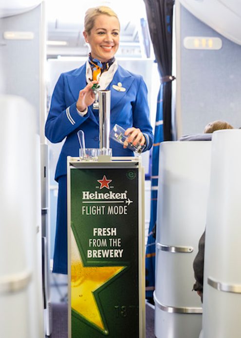 KLM is now offering Heineken on draft during their flights. (KLM)