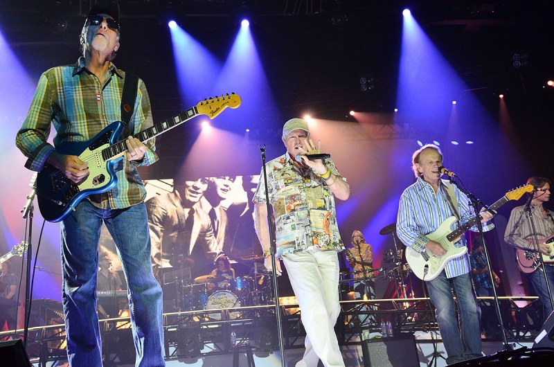 BETHLEHEM, PA - MAY 17: (L-R) David Marks, Mike Love and Al Jardine of the Beach Boys perform live in concert during The Beach Boys 50th Anniversary Reunion Tour at Sands Bethlehem Event Center on May 17, 2012 in Bethlehem, Pennsylvania. (Photo by Lisa Lake/FilmMagic)