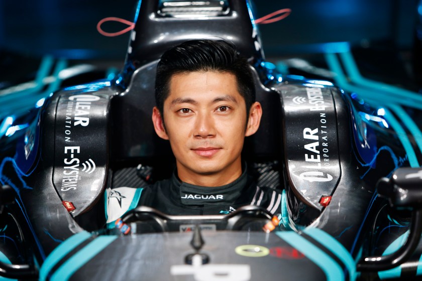 Ho-Pin Tung during the official Jaguar Racing Formula E Launch at the Jaguar Heritage Collections Centre, Gaydon, UK. (Courtesy Jaguar Racing)