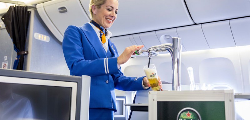 KLM is now offering Heineken on draft during their flights. (KLM)