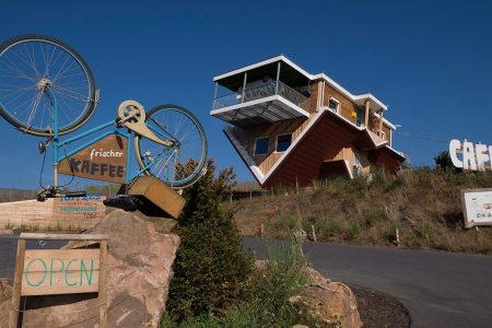 WERTHEIM, GERMANY - SEPTEMBER 7:  The house of the Toppels family is an attraction where everything is upside down, also on the inside, on September 7, 2016 in Wertheim, Baden-Wuerttemberg, Germany. The  experience challenges visitors to see and feel the world with different eyes.  (Michel Porro/Getty Images)