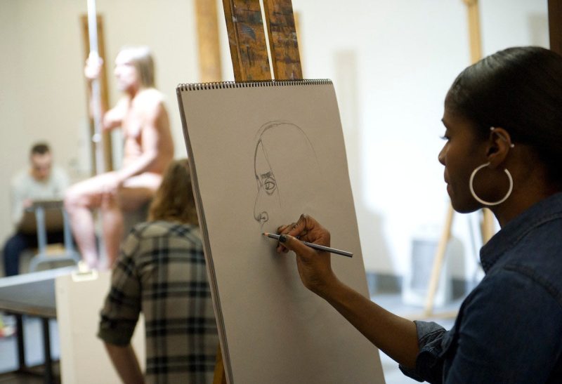 ggy Pop Life Class by Jeremy Deller. Organized by the Brooklyn Museum, February 21, 2016. (Elena Olivo/Brooklyn Museum)