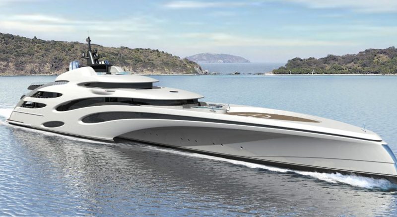 120m trimaran concept (Yacht Harbour)