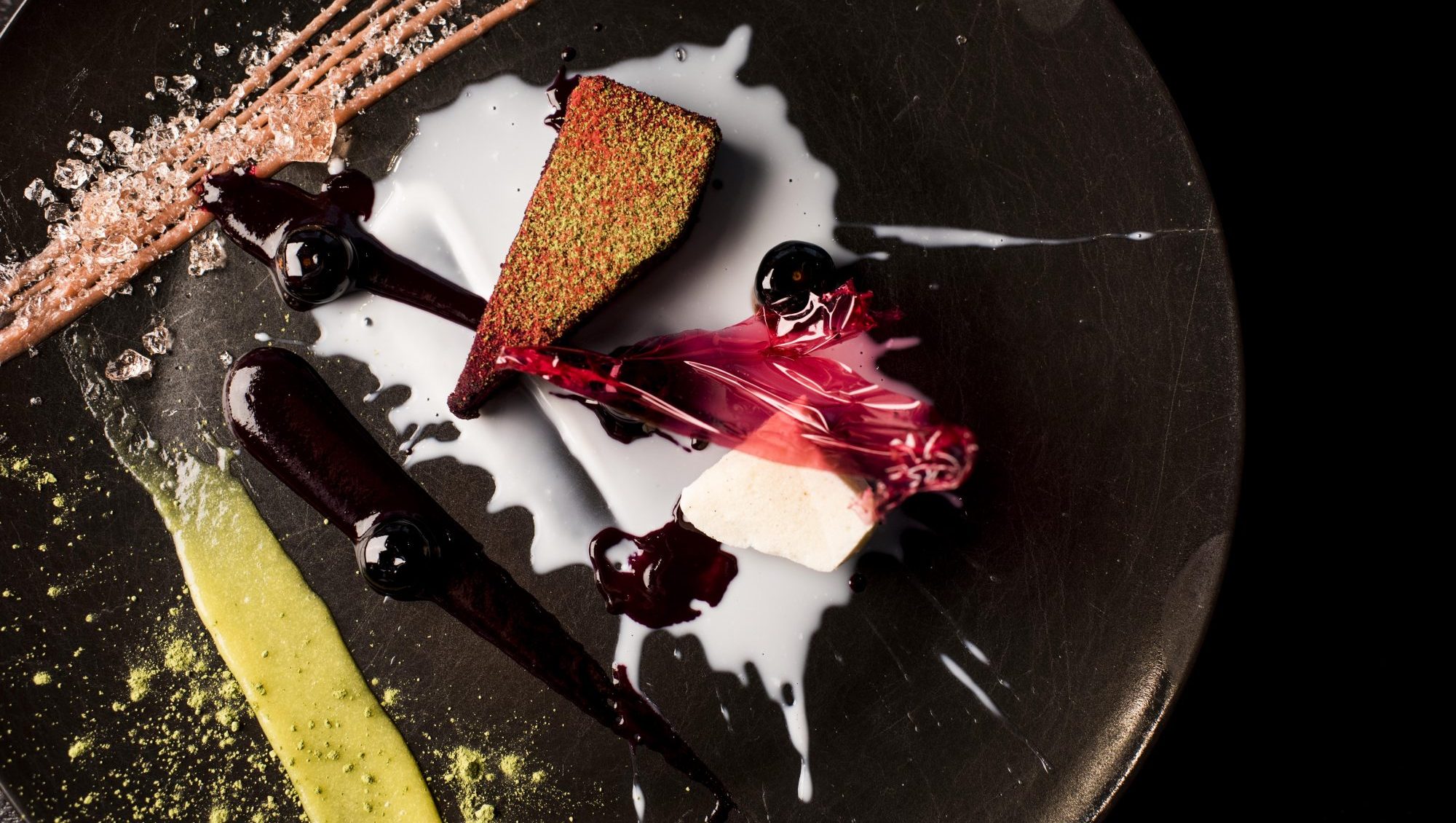 Matcha, Berries, Hibiscus Cheesecake at the Alinea Restaurant in Chicago, Illinois Saturday, May 16, 2015. (Melina Mara/The Washington Post via Getty Images)