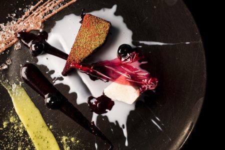 Matcha, Berries, Hibiscus Cheesecake at the Alinea Restaurant in Chicago, Illinois Saturday, May 16, 2015. (Melina Mara/The Washington Post via Getty Images)