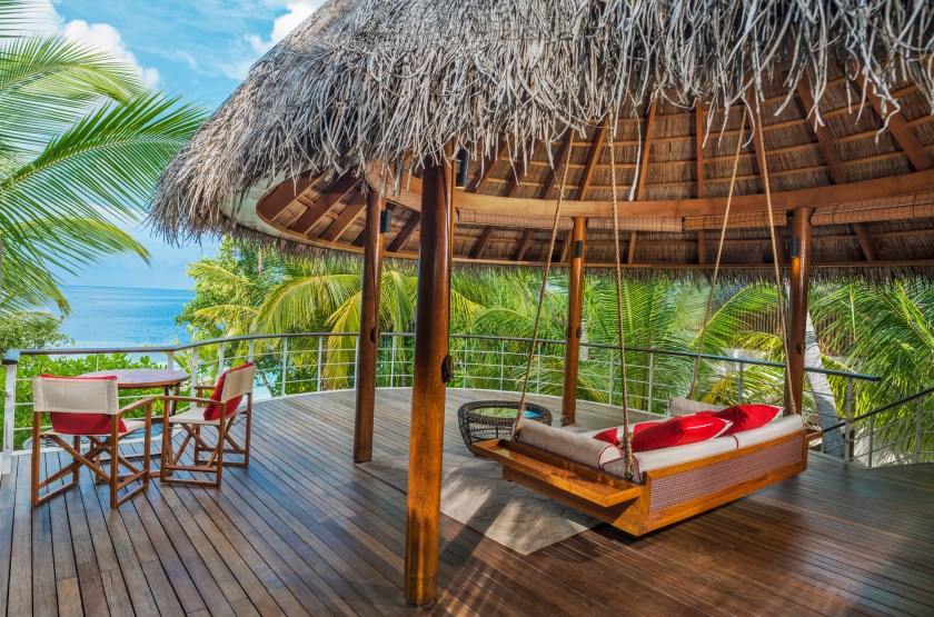 A view from the patio of the Wonderful Beach Oasis (Courtesy W Maldives)