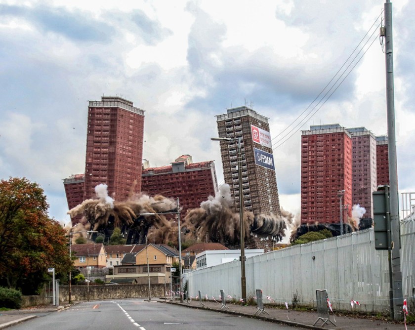 Demolition, Red Road Flats, Glasgow, Scotland (Lesley Smith)