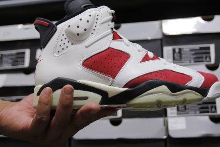 A 1991 Air Jordan seen inside "the Vault" in Brighton, Mass., June 3, 2013. (Jessica Rinaldi for The Boston Globe via Getty Images)