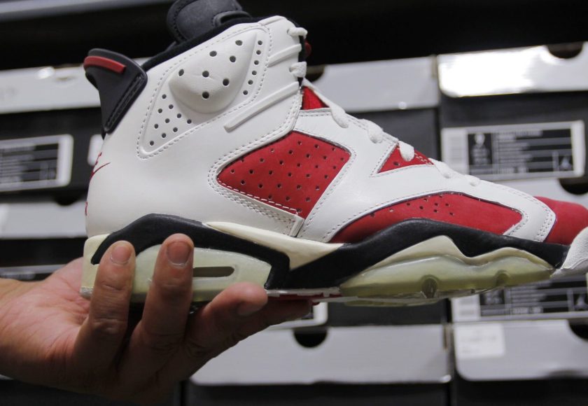 A 1991 Air Jordan seen inside "the Vault" in Brighton, Mass., June 3, 2013. (Jessica Rinaldi for The Boston Globe via Getty Images)