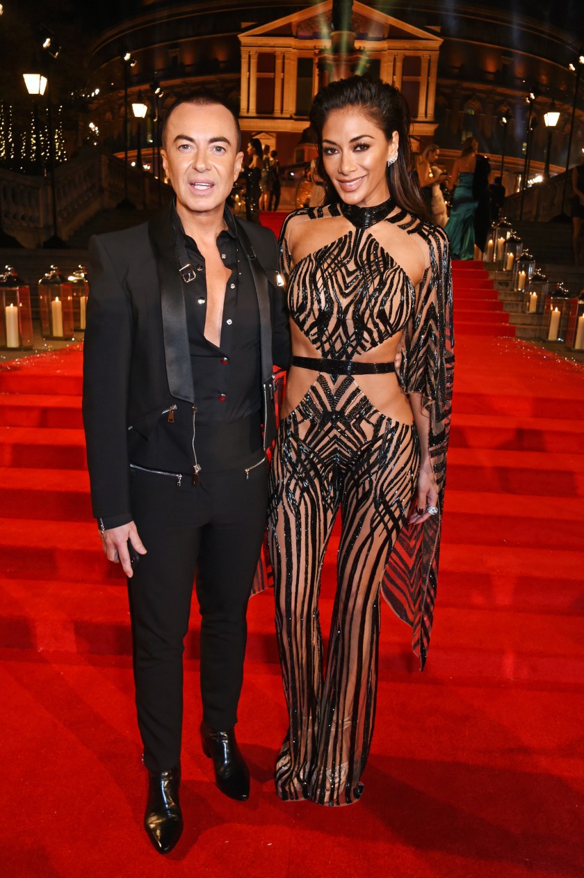 Julien Macdonald (L) and Nicole Scherzinger attend The Fashion Awards 2016 at Royal Albert Hall on December 5, 2016 in London, United Kingdom. (Photo by David M. Benett/Dave Benett/Getty Images)