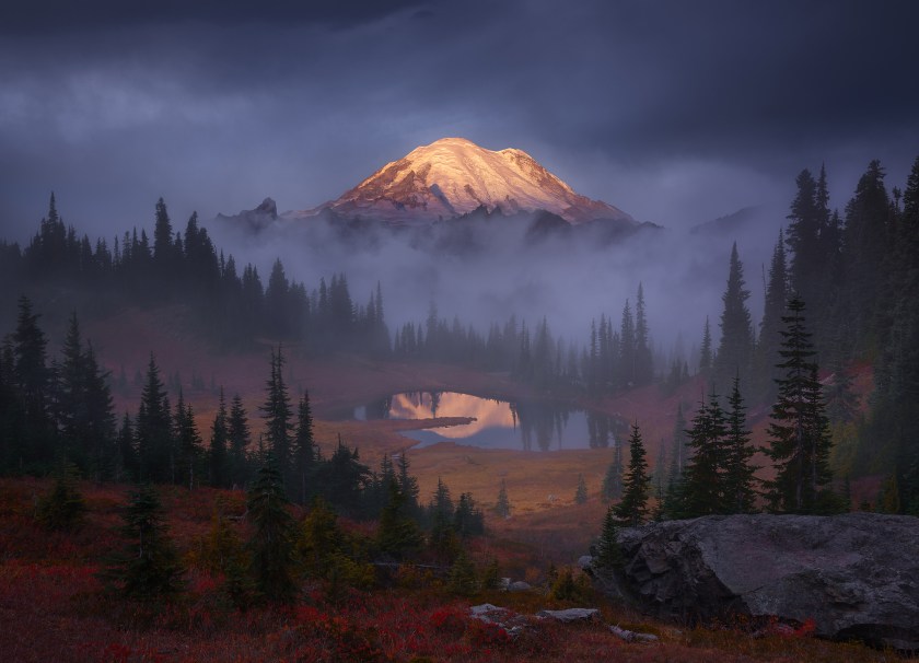 Mount Rainier as seen from Tipsoo Lake, Washington (Alex Noriega/2016 USA Landscape Photographer of the Year)