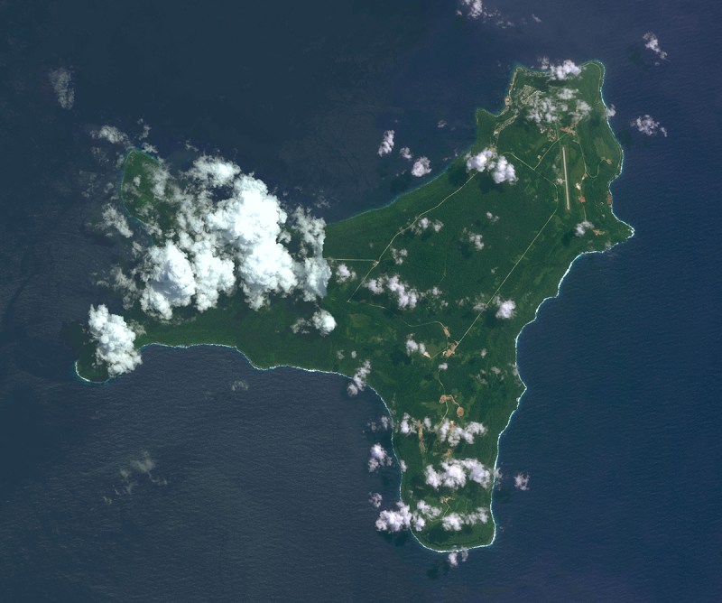  DigitalGlobe overview image Christmas Island, Australia.  Christmas Island is a small island in the Indian Ocean, located 2600km north-west of Perth, Western Australia. (Getty Images)