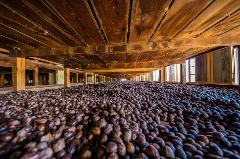 Antilles, Lesser Antilles, Grenada, Gouyave, inside nutmeg storage (Thomas Haupt)