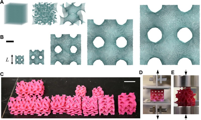 Simulation snapshots taken during the modeling of the atomic 3D graphene structure (MIT)