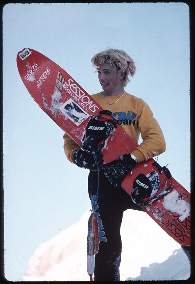 Shaun Palmer shot by Bud Fawcett, 1987 (From Snow Beach edited by Alex Dymond, published by powerHouse Books.)