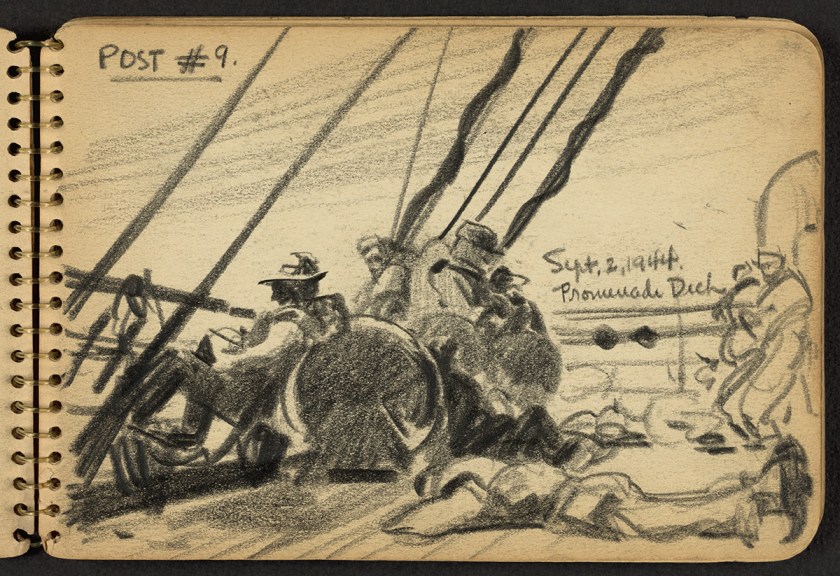 Victor Lundy World War II sketches