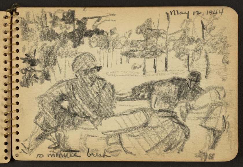 Victor Lundy World War II sketches