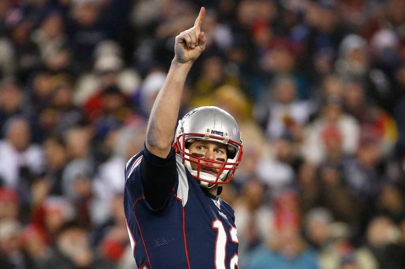 Tom Brady #12 of the New England Patriots reacts during the second half against the Pittsburgh Steelers in the AFC Championship Game (Jim Rogash/Getty Images)