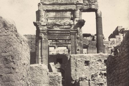 Cella Entrance to the  Temple of Bel,  Albumen print by Louis Vignes in 1864.
(The Getty Research Institute)