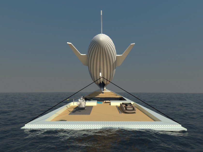 Superyacht Doubles as a Zeppelin Terminal