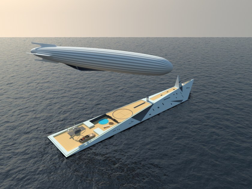 Superyacht Doubles as Zeppelin Terminal