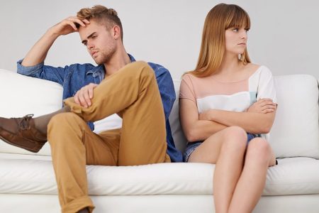 Couple disagreeing with each other (Getty Images)