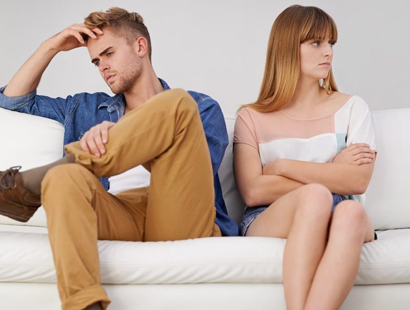 Couple disagreeing with each other (Getty Images)