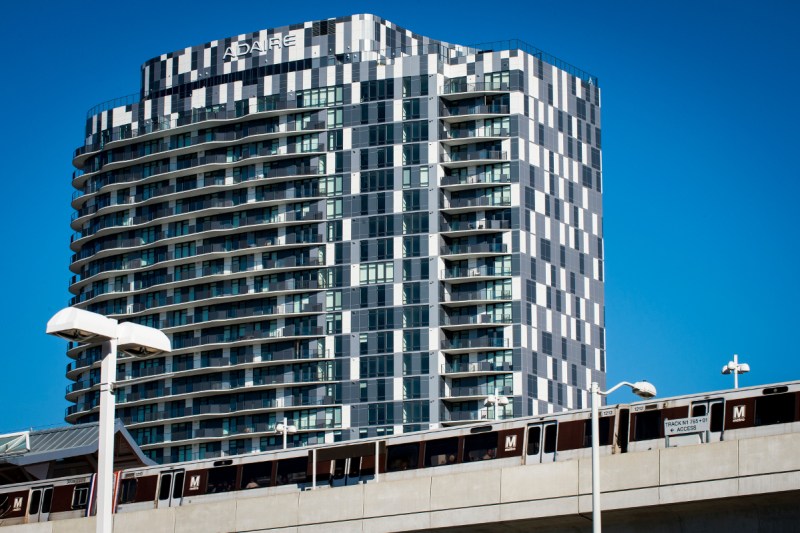 VIENNA, VA - NOVEMBER 18: The Adaire luxury apartments adjacent to the Spring Hill Station on the Silver Line in Vienna, Va. (Pete Marovich/Washington Post)