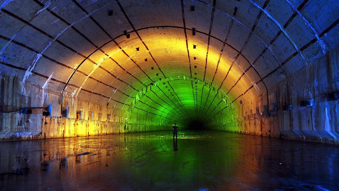 Old Soviet Union hangar for submarines (Caters News) 