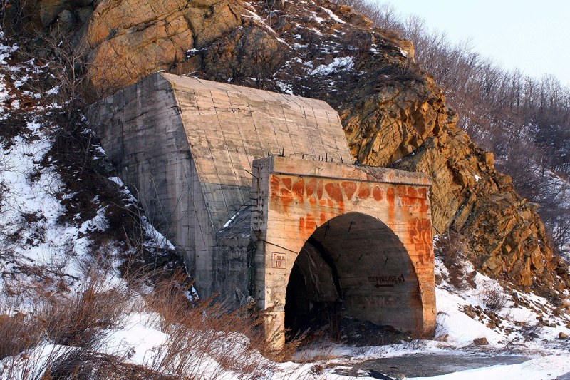 Old Soviet Union hangar for submarines