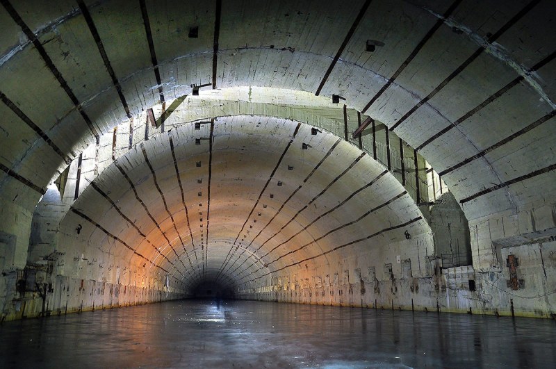 Old Soviet Union hangar for submarines 