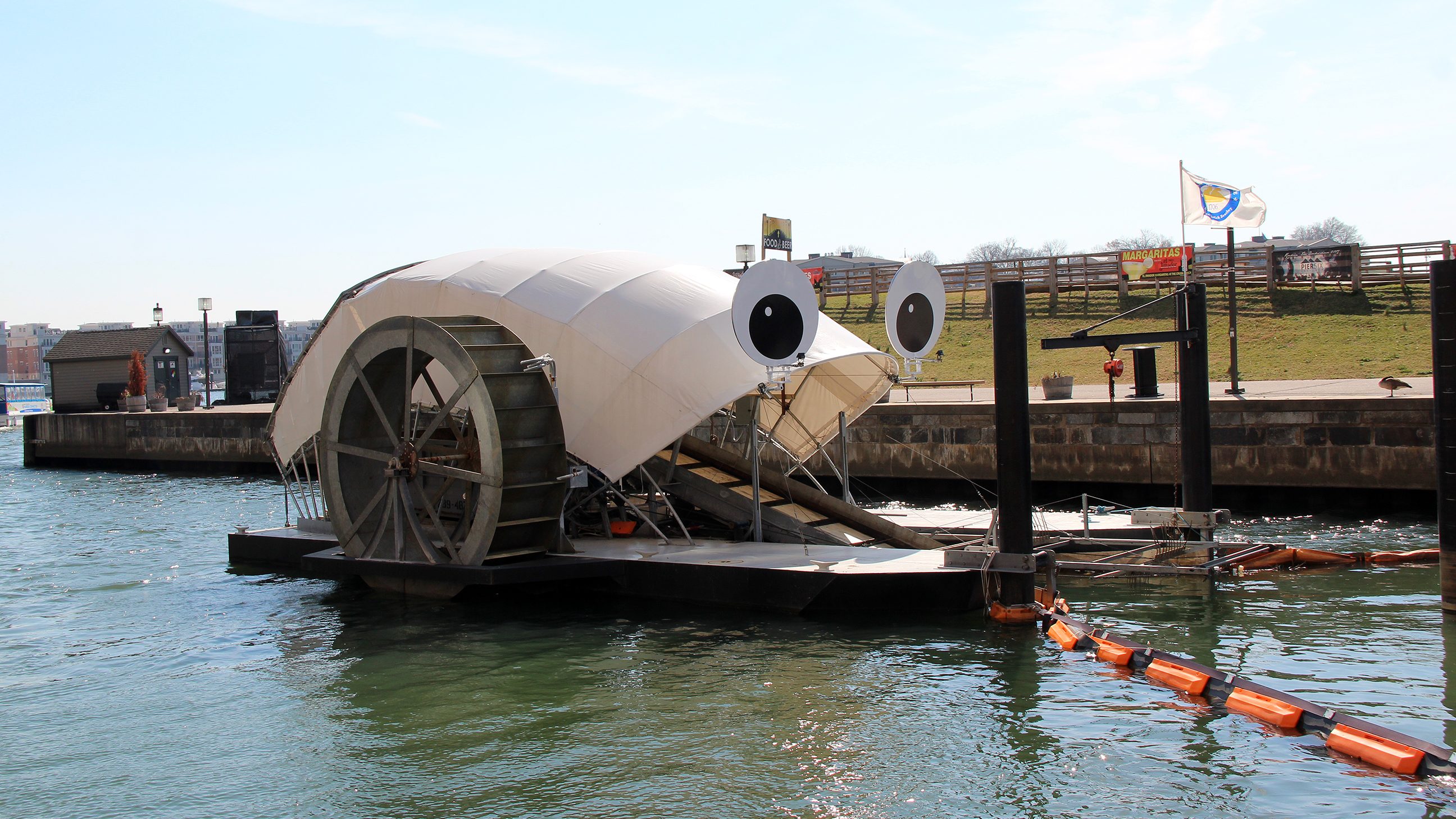 "Mr. Trash Wheel" at work in Baltimore, Maryland. (Courtesy Waterfront Partnership)