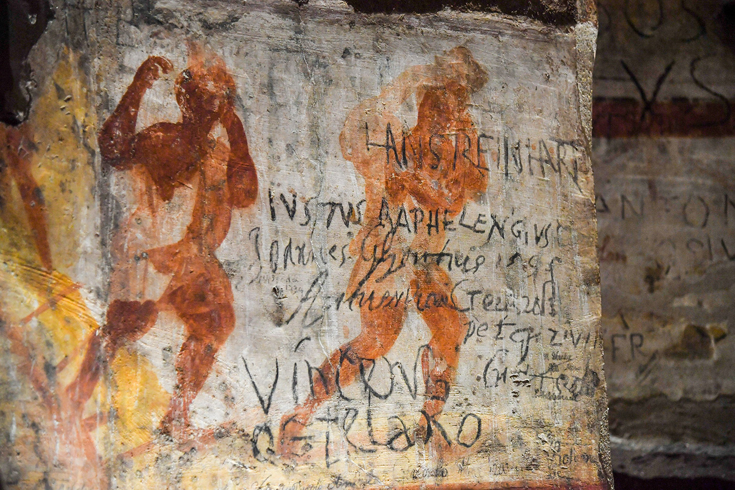 Restored fresco in Santa Domitilla