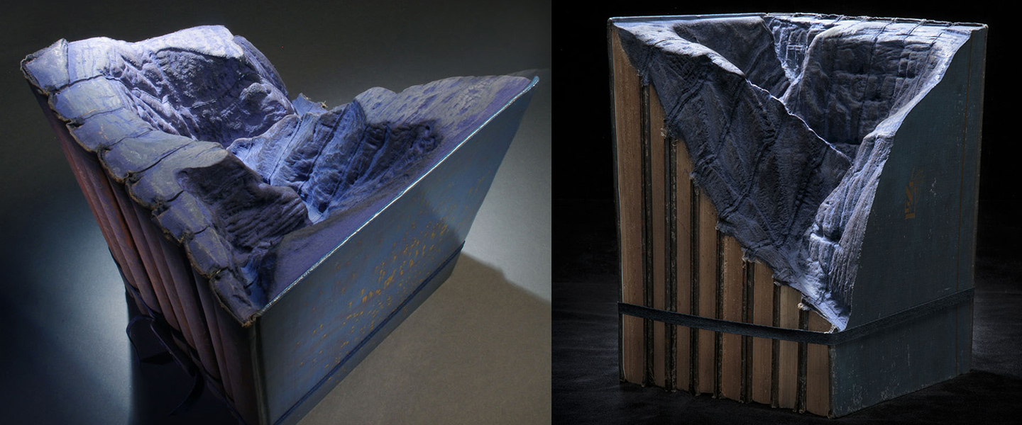 Guy Laramee book sculptures