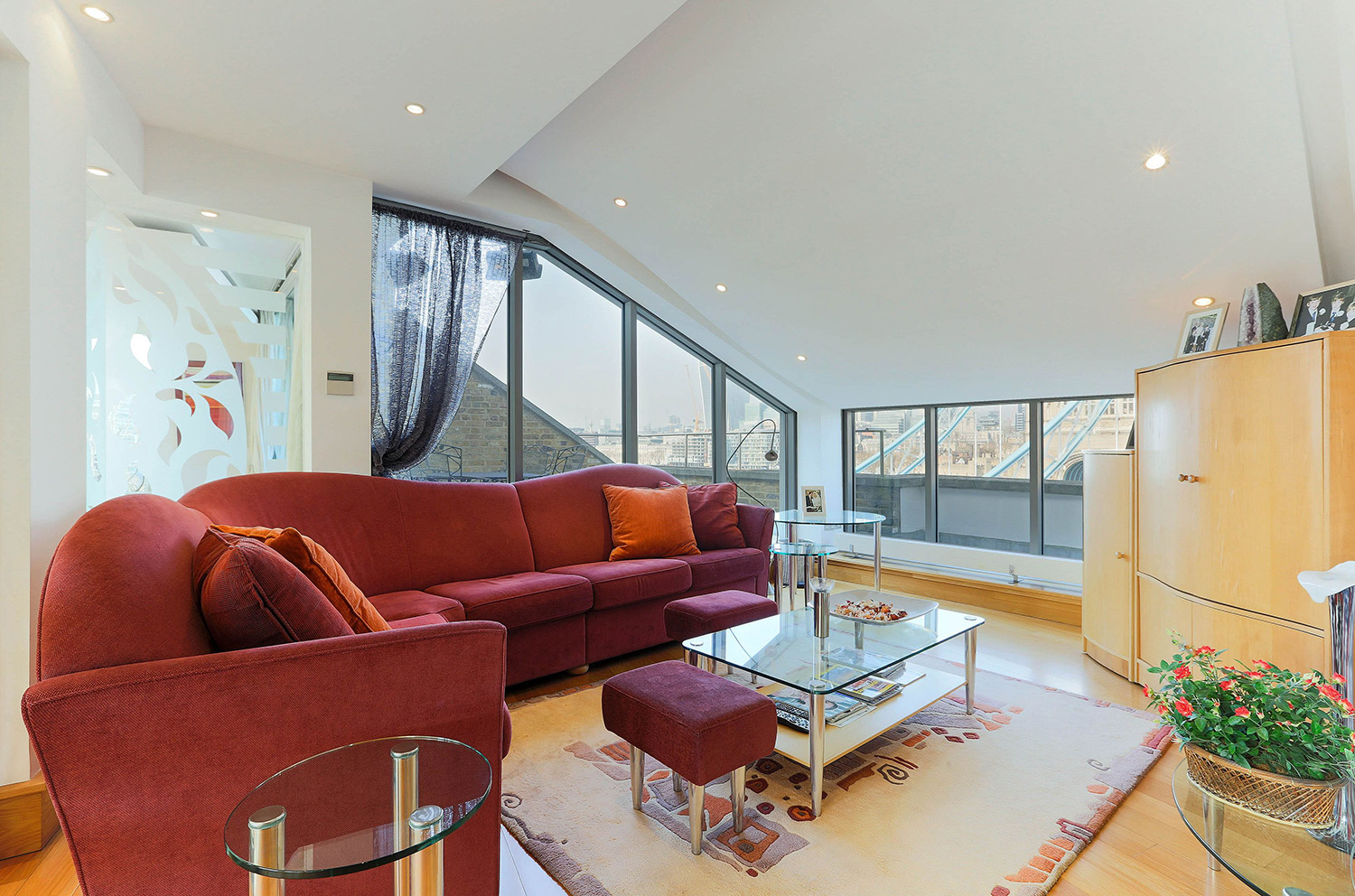 Interior views of The High Command penthouse in London