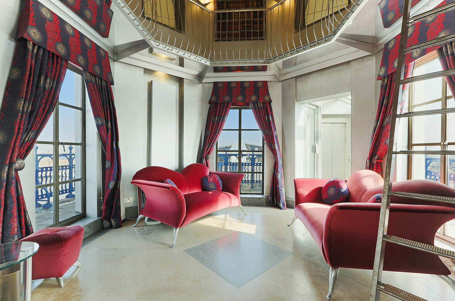 Interior views of The High Command penthouse in London