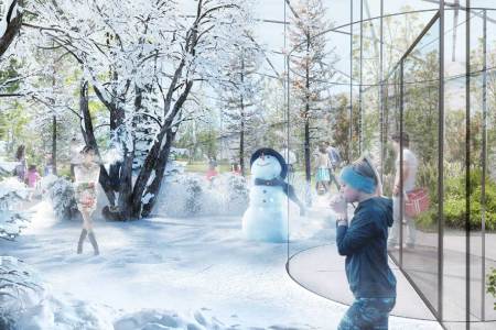 "The Garden of the Four Seasons," an indoor climate-changing pavilion, is planned for Milan. (Carlo Ratti Associati)